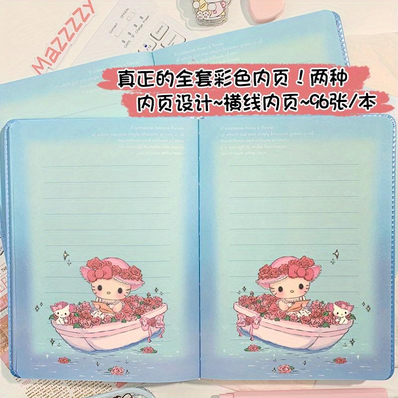 5 шт. Кавайный Sanrio Hello Kitty A5 Цветная Страница Кожаный Блокнот Милая Девочка DIY Ручной Блокнот Дневник Портативный Бумажные Принадлежности для Документов Подарок