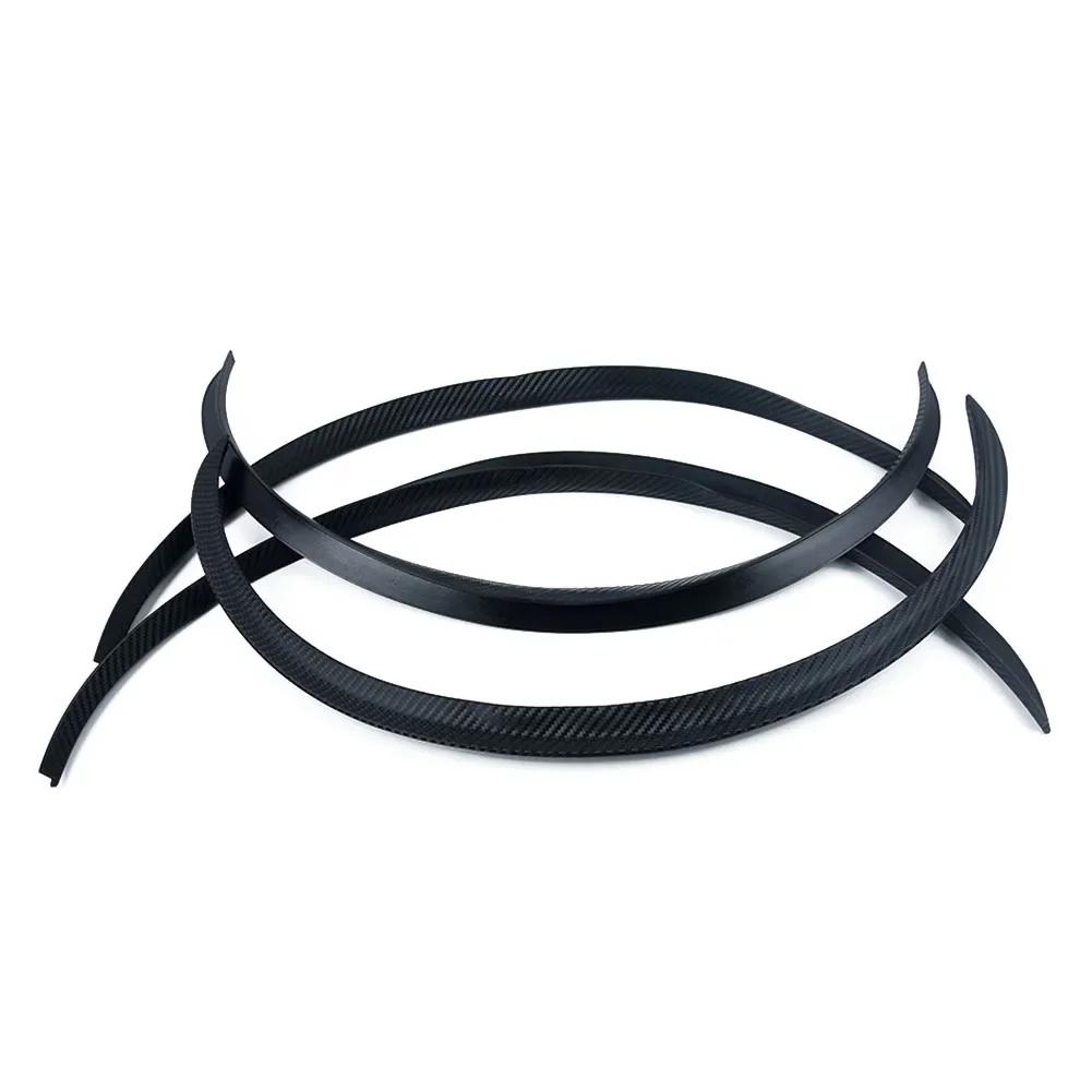 Аксессуары для колес, протекторы для бровей, накладки на арки, 4 шт., черные автомобильные чехлы под карбоновое волокно, резиновые внешние накладки