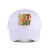 Autumn Vibes Pattern Mix Typography Baseball Cap Fashion Outdoor Sports Sunhat Unisex Snapback Cap Womens