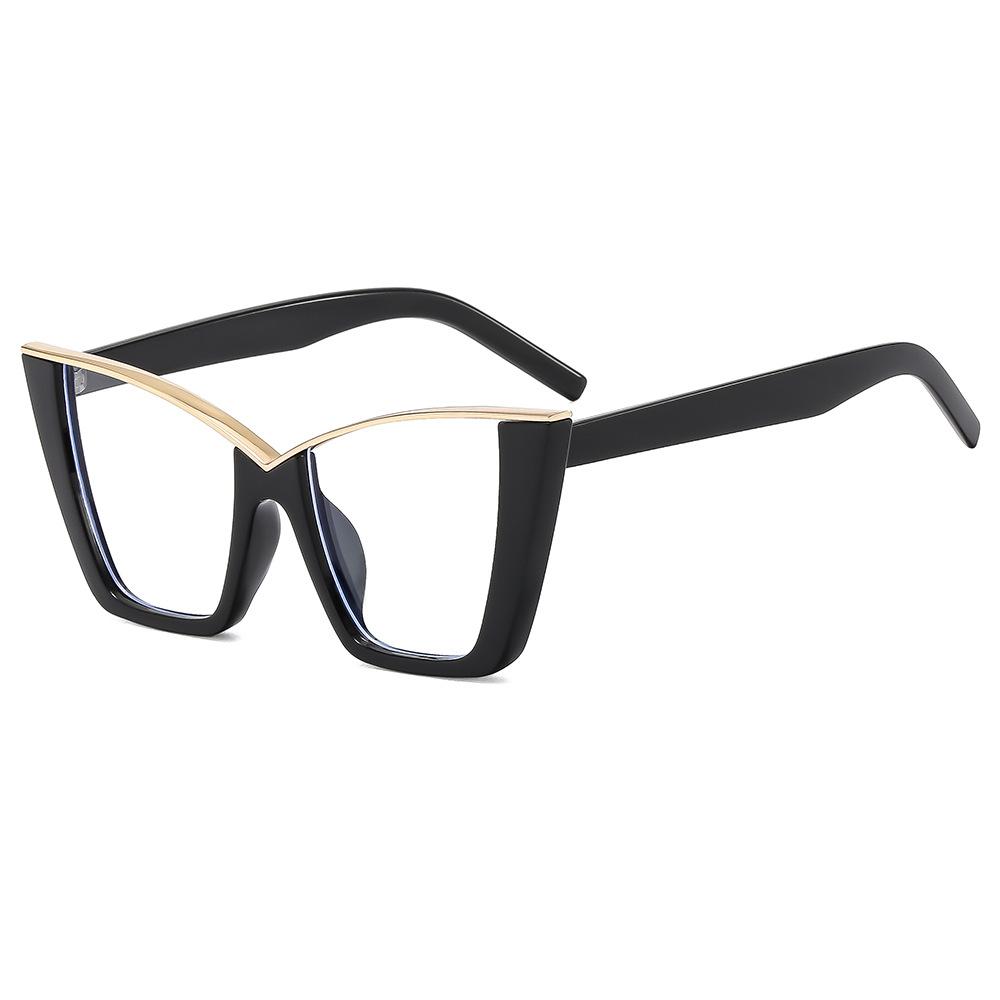 Оверсайз очки «кошачий глаз» женские модные винтажные очки для защиты от синего света брендовый дизайн шикарные очки без диоптрий