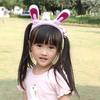 Bunny Ear Headband with Color-Changing Lights Rechargeable Movable Swinging Ears Hairband for Fun And Play Luminous Easy Operation Headdress