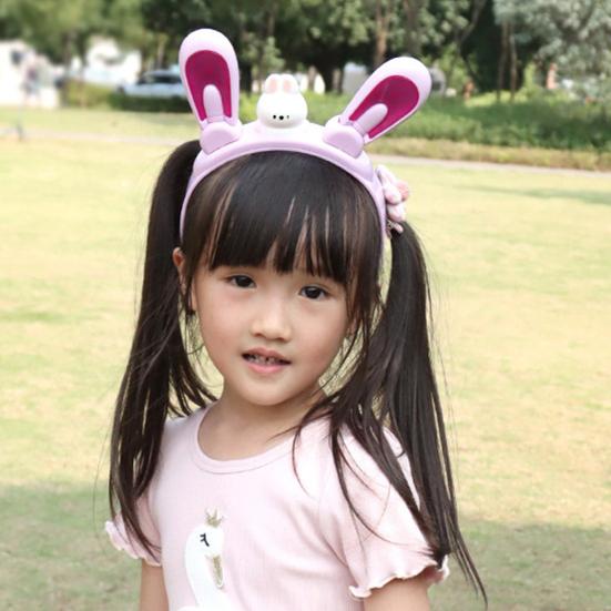 Bunny Ear Headband with Color-Changing Lights Rechargeable Movable Swinging Ears Hairband for Fun And Play Luminous Easy Operation Headdress