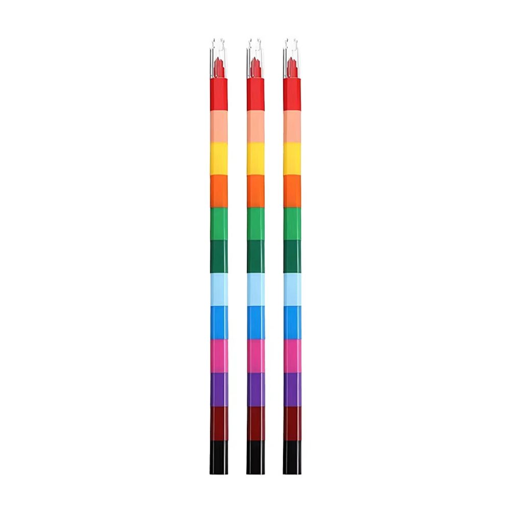1/3/5pcs 12 Colors Buildable Crayons Rainbow Creative Stackable Coloring Oil Painting Stick Cute Prize Student Stationery YMY