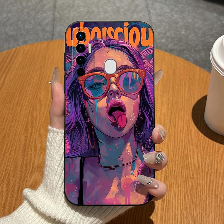 Чехол для телефона Tecno Camon 17 Pro 17P Абстрактные узоры Легкий Мягкий Матовый Силиконовый Корпус Для Tecno Camon 17Pro Бампер