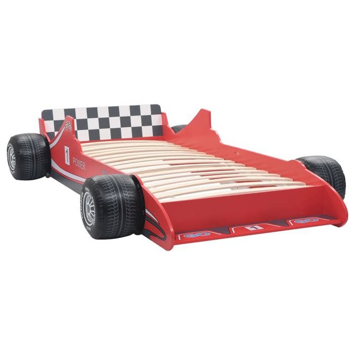 VidaXL Race Car Bed for Children Toddlers Boy Slatted Base Bed Frame Bedroom House Bed 245660