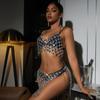 Fashion 2025 22 New Sexy Acrylic Gem Nightclub Chain Hollow Set 2