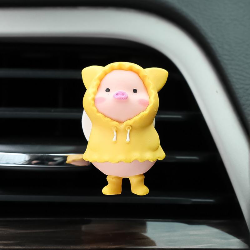 Освежитель воздуха для автомобиля, розовая свинка, украшение своими руками, ароматерапевтический зажим, вентиляционное отверстие для салона автомобиля, парфюмерные аксессуары