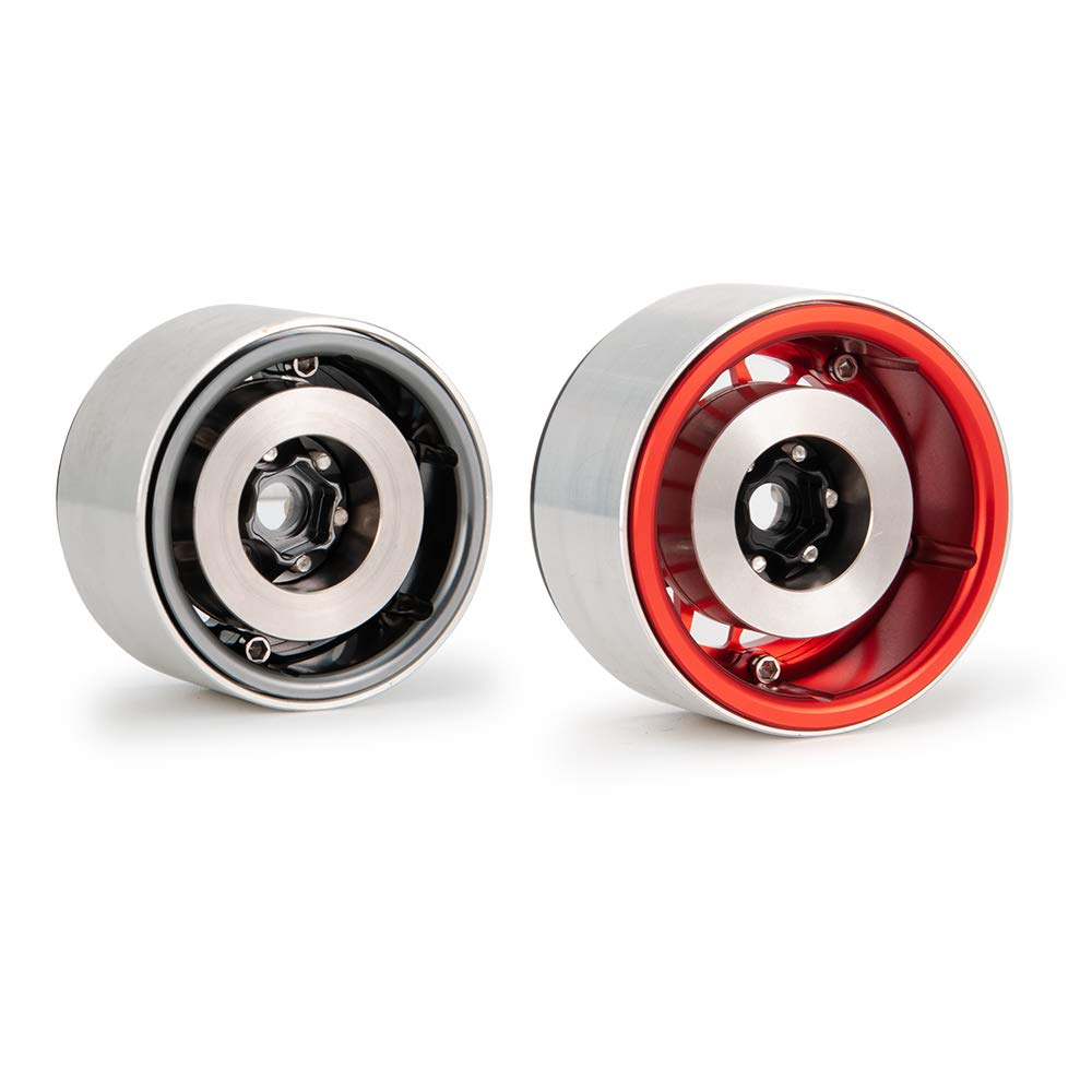 2.2-inch RC Rock Crawler Parts, Brass and Stainless Steel Wheel Hub Weights, Heavy Parts, Knuckle Weights (4 Pieces)