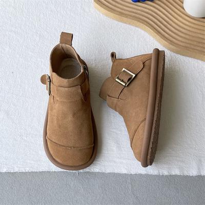 Система Ретро Вестерн Повседневный Колледж Универсальные Короткие Женские Ботинки Матовые Одинарные Ботинки