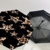 1PC Leopard Print Stars Umbrella-8-Rib Reinforced, Automatic Open, Lightweight & Durable, Cute Fashion Accessory for Outdoor, Beach or Casual Use, Bea