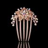 Luxury Hair Accessories Elegant Hair Comb Inlaid Flower Hairpin Shiny Rhinestone