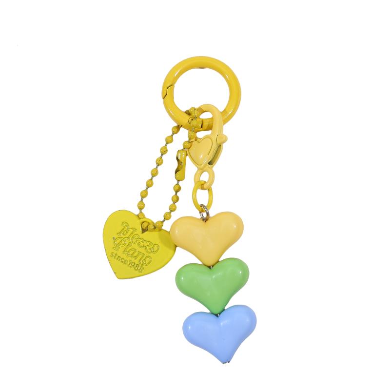 Lovely Adorable Heart Charm Key Chain Purse Pendant Handbag Backpack Keychain Decoration Girls Women Gift