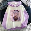 Hoodies Game Genshin Impact Splicing Women 3D Long Sleeve Couple Sweatshirt Pullover Cosplay Oversized Girls Hoodie