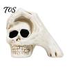 Dark Style Desktop Decoration Halloween Skull Hand Sculpture, Gothic Skeleton Head Figurine, Spooky Resin Creative Tricky Festival Gift for