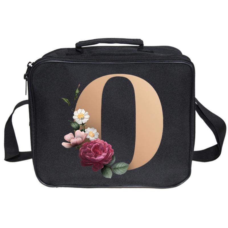 Новая сумка для ланча с принтом 26 букв, большая вместимость, многокарманная сумка-бокс для ланча
