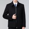 Lapel Double-sided Woolen Jacket Men's Cashmere Down Liner Short Coat Autumn and Winter Leader Cadres Woolen Top