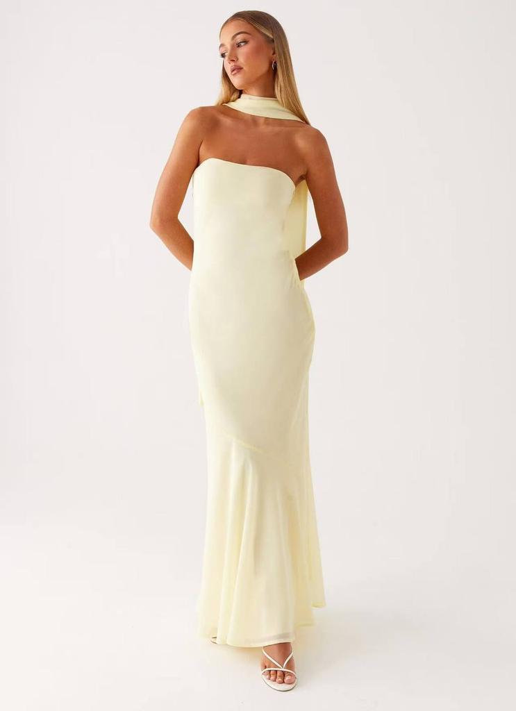 French Floral Chiffon Maxi Dress With Zipper For Summer Beach Vacation