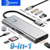 9 In 1 Type C Docking Station USB C HUB with Screen Off Button USB 3.0 5Gbps HUB 4K 60Hz HDMI 100W Fast Charging for MacBook PC Laptop