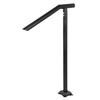 Handrail, 1-3 Step Black Steel Railing for Steps 330LBS Capacity Stair Handrail Baking Varnish Metal Handrail for Stairs Stylish Handrails for Outdoor