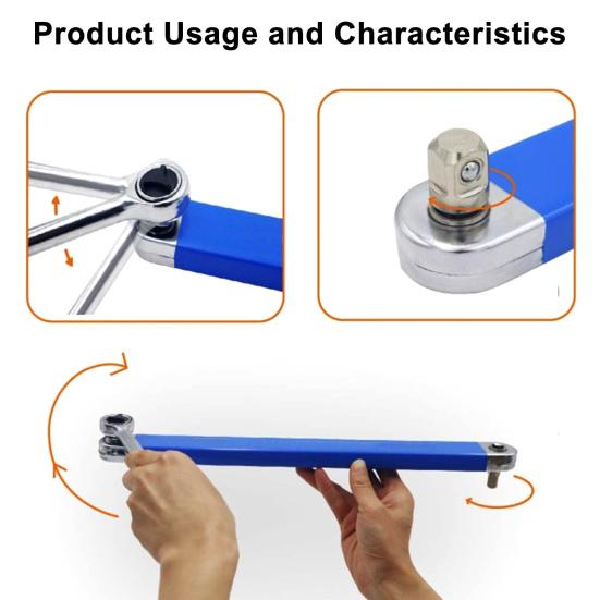 Extension Wrench High-Strength Carbon Steel Extension Pole Lightweight Flexible Operation Universal
