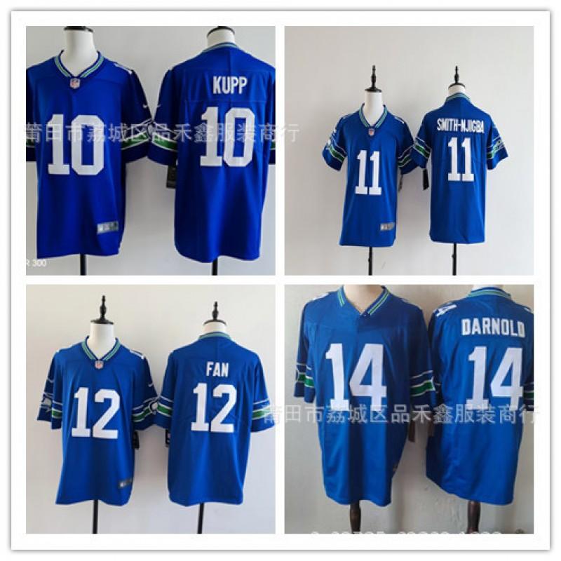 Seattle Seahawks NFL Football Jersey Jaxon Smith-Njigba 11 12 10 Embroidered Cotton Uniform Men Women Adult