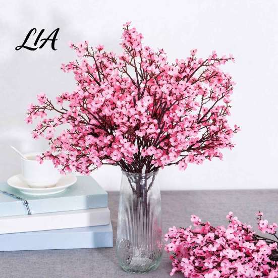 Lifelike Faux Floral Arrangements 10Pcs Babys Breath Artificial Flowers, Real Touch Fake Silk Flowers No Maintenance Flower Bouquets for Home