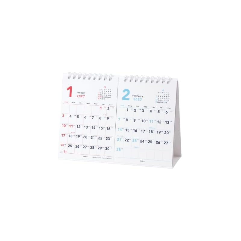 Календарь M-Plan 2027 Cubix Настольный A5 Двухмесячный Базовый 204104-01-65 Январь 2027