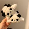 Plush Panda Shape Hair Claw Strong Grip Back Head Hair Clip Cartoon Shark Girl Hair Claw Hair Accessories