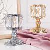 Faux Crystal Candle Holder European Style Candle Cup Shiny Tealight Holder Table Centerpiece for Home Wedding Party Decoration