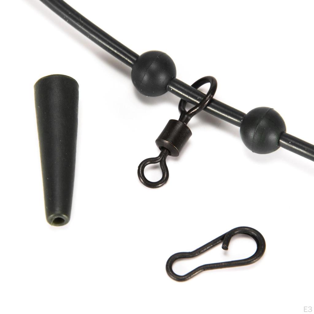 Fishing Rig Tube Carp Helicopter Hair Sleeves Hose Swivel Clips Kits
