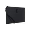 Saint Laurent Zipper Grainy Textured Leather Clutch Women clutch Black 667686-BTY0U-1000