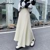 Korean Fashion Autumn Winter Women Long Skirt High Waist Black Beige Gray Brown Knitting Skirt Thick Warm Knitted All-Match Skirt