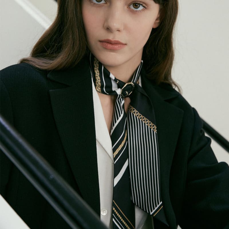 Святой Люкс Твилли Короткий Шарф Вейн Черный SL21FSTVNBK