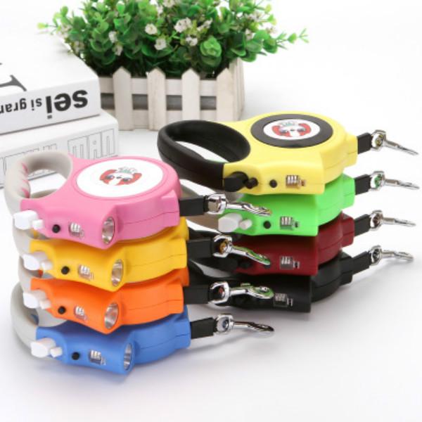 Dog Leash with Flashlight Extending Walking Leads for Small Medium Dogs