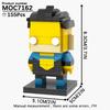 MOOXI Серия Фильмы MOC Набор Кирпичиков Фигурка BrickHeadzed Модель DIY Строительные Блоки Монтессори Детские Обучающие Игрушки Для Детей Подарок