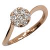 7P Diamond Ring K18 Pink Gold/diamond #4.9(US Size) 2.1g Women Used