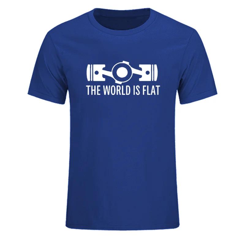 Summer The World Is Flat Engine T Shirt Short Sleeve Custom T-shirts Style O-neck Cotton T Shirts EU Size