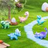 Mini Resin Animals Tiny Dinosaur Figures Miniature for Kids Adults Micro Decorations for Party Fairy Gardens Dollhouse