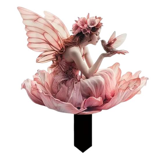 Садовый колышек серии Fantasy, устойчивый к погодным условиям, декоративный колышек Fairy, 2D, плоское акриловое украшение с колышком для декора двора на открытом воздухе