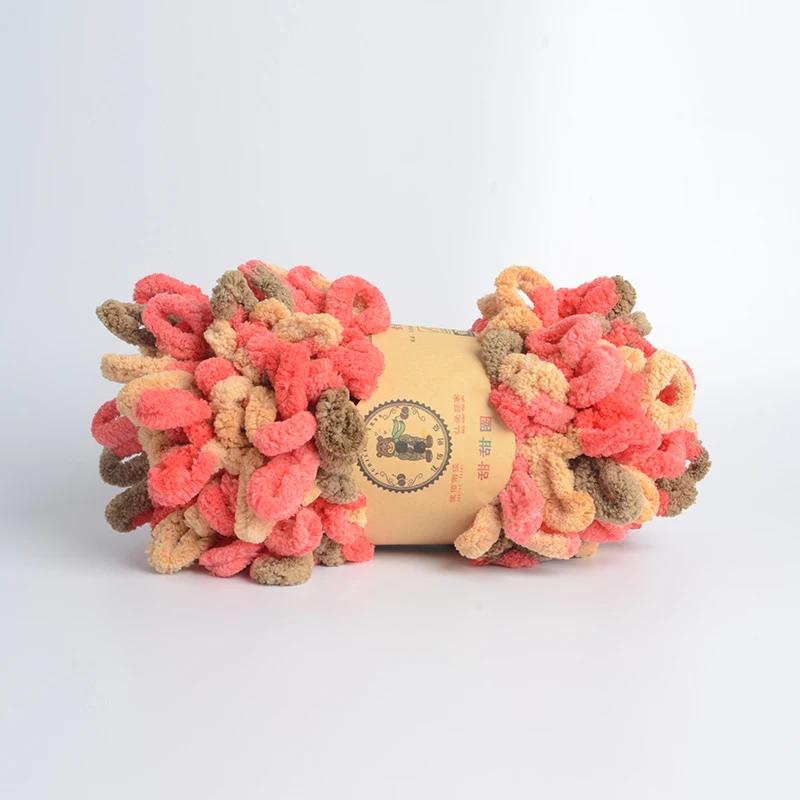 500 г/лот ручная вязка пряжа для пальцев крючком супер теплая пухлая круглая хлопковая плетеная веревка пухлая умная полиэстеровая игрушка носок