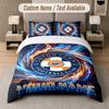 Custom Bedding Set Luton Town Pattern, Print Name Text 1 Duvet Cover plus 2 Pillowcases Home Textile