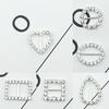 DIY Rhinestone Buckles Hair Accessories Women Girls Popular Card Decoration Hairband Making Wedding Hot Sale 10PCS/Set Metal  Handmade