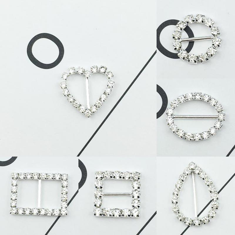 Fashion 10PCS/Set Hairband Making Hot Sale Girls Hair Accessories Card Decoration Women Rhinestone Buckles DIY Popular Wedding Metal