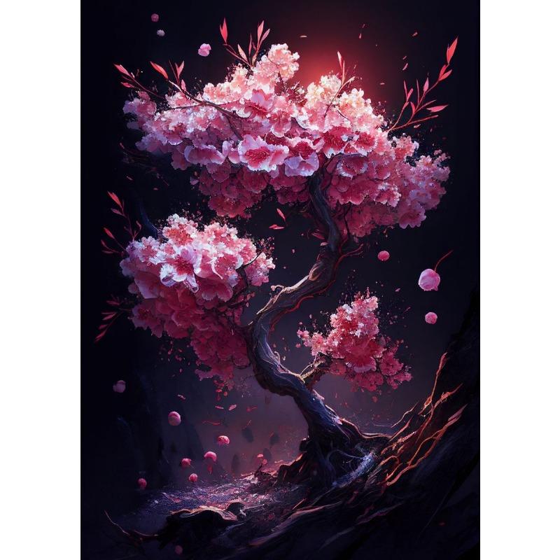 Японская Сакура Настенное Искусство Плакат Печать Холст Картина Розовая Акварель Цветущая Вишня Эстетические Картины для Декора Гостиной