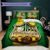 FC Nantes Pattern Bedding uilt Set uilt Cover Pillowcase Home Decoration Birthday Gift (1 * duvet cover + 2 * pillowcase without core)