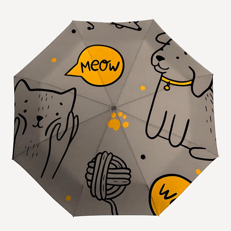 1pc Pets Animals Automatic Open/close Umbrella, 8-Rib sturdy structure, Portable Travel Umbrella, Parties, Everyday Useb005