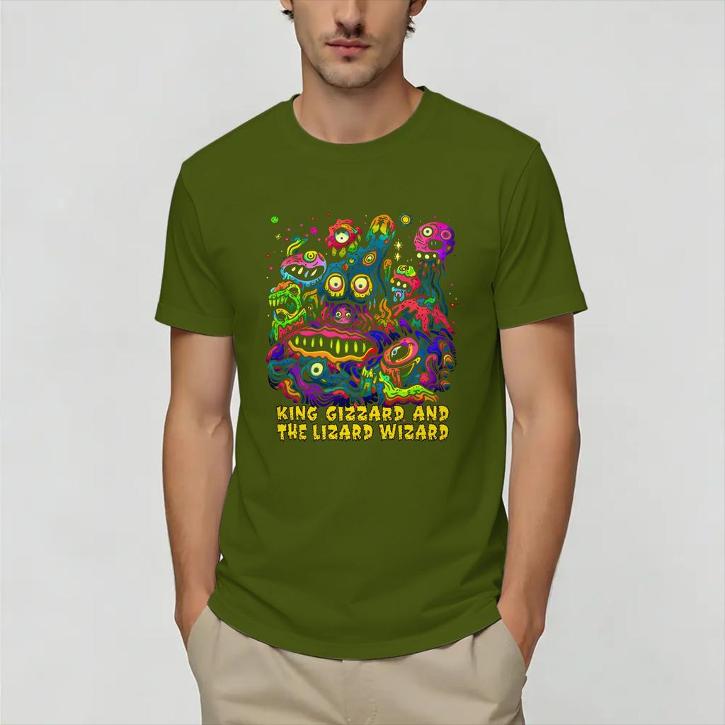 King Gizzard And The Lizard wizard TShirt Summer Leisure T Shirts Unisex Cotton O Neck Top Tees Short Sleeve Awesome Tshirt