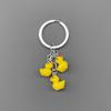 Cute Little Yellow Acrylic Plastic DUCK Key Chain Dancing Duck Keychain Couples Women Friend Gift Bag Pendant Accessory Keyring