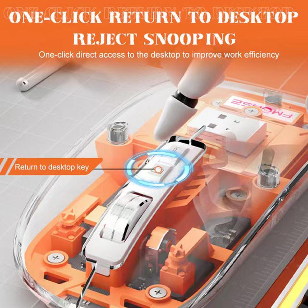 Беспроводная прозрачная мышь Трехрежимное подключение Прозрачные режимы Мышь с регулируемым разрешением Улучшенная мышь