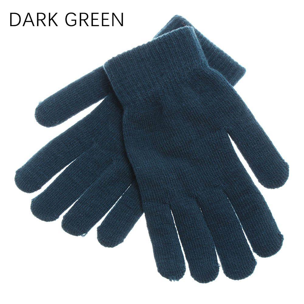 Women Winter Warm Basic Thicken Wool Knitted Mittens Plush Lining Full Fingered Gloves